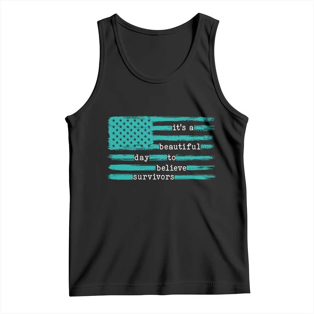 Sexual Assault Awareness Tank Top It's a Beautiful Day To Believe Survivors