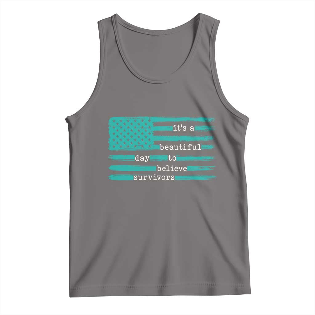 Sexual Assault Awareness Tank Top It's a Beautiful Day To Believe Survivors