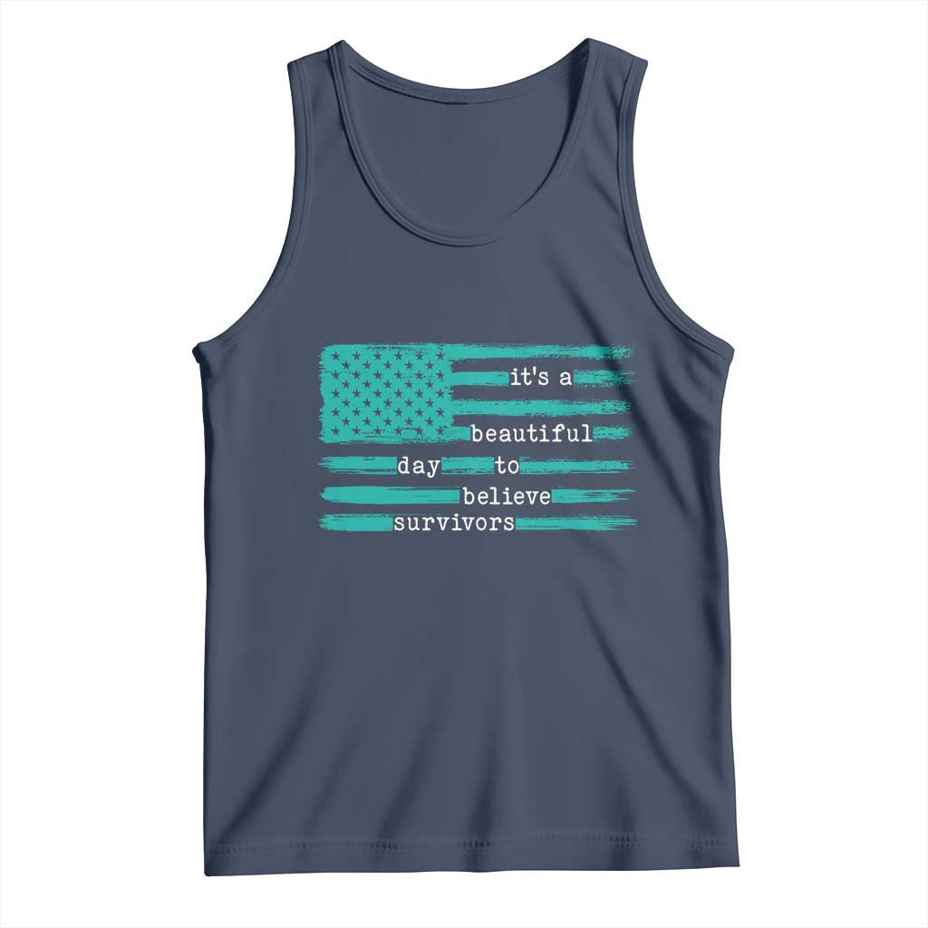 Sexual Assault Awareness Tank Top It's a Beautiful Day To Believe Survivors
