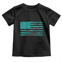 Sexual Assault Awareness Toddler T Shirt It's a Beautiful Day To Believe Survivors