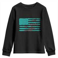 Sexual Assault Awareness Youth Sweatshirt It's a Beautiful Day To Believe Survivors