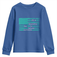 Sexual Assault Awareness Youth Sweatshirt It's a Beautiful Day To Believe Survivors