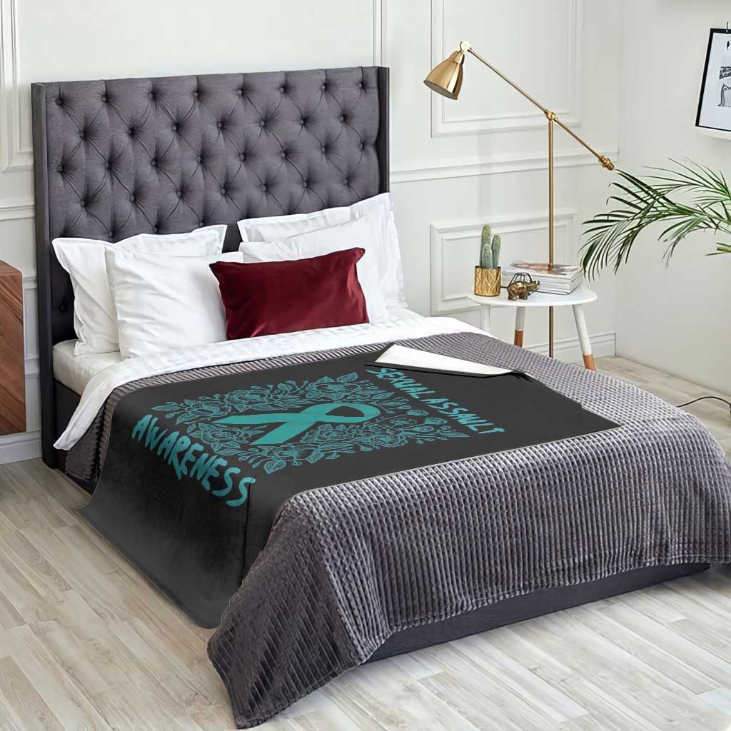 Sexual Assault Awareness Month Throw Blanket