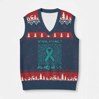 Sexual Assault Awareness Month V-Neck Knit Sweater Vest