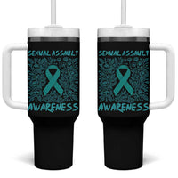 Sexual Assault Awareness Month Tumbler With Handle