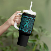 Sexual Assault Awareness Month Tumbler With Handle