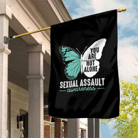 April Sexual Assault Awareness Garden Flag Teal Ribbon Flower