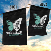 April Sexual Assault Awareness Garden Flag Teal Ribbon Flower