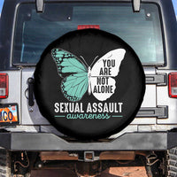 April Sexual Assault Awareness Spare Tire Cover Teal Ribbon Flower