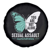 April Sexual Assault Awareness Spare Tire Cover Teal Ribbon Flower