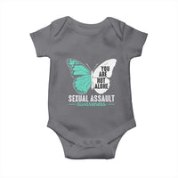 April Sexual Assault Awareness Baby Onesie Teal Ribbon Flower