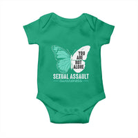 April Sexual Assault Awareness Baby Onesie Teal Ribbon Flower