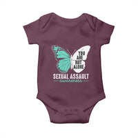 April Sexual Assault Awareness Baby Onesie Teal Ribbon Flower