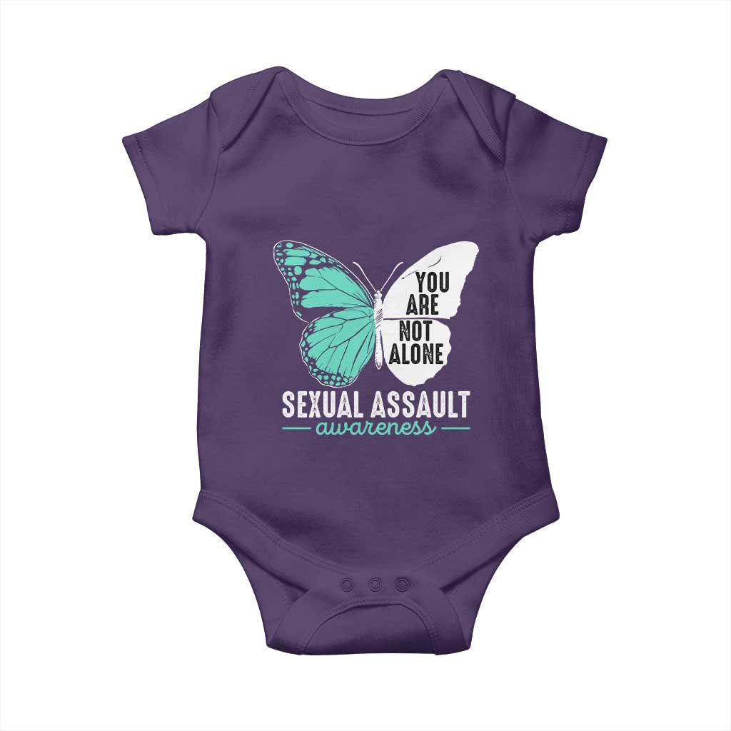 April Sexual Assault Awareness Baby Onesie Teal Ribbon Flower