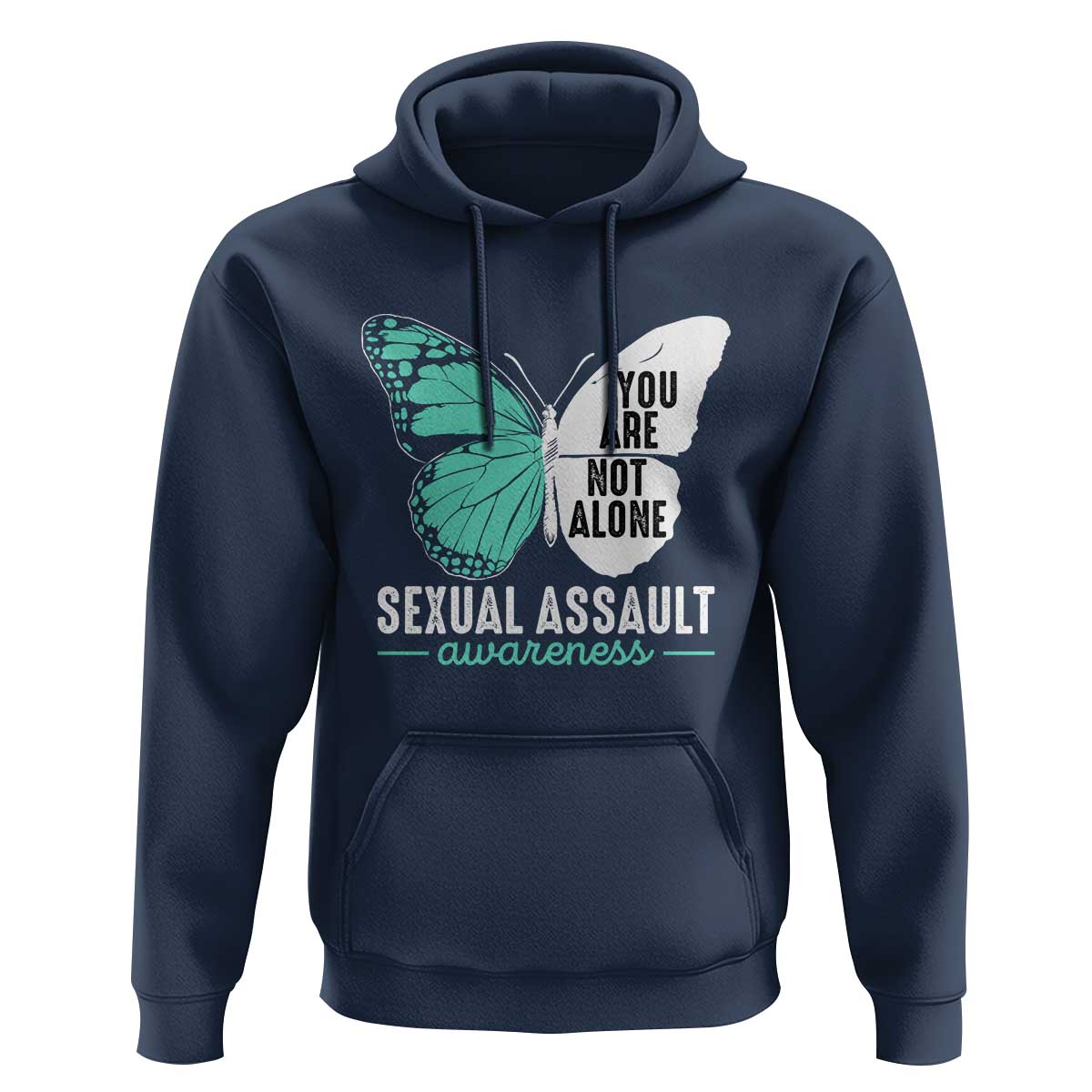 April Sexual Assault Awareness Hoodie Teal Ribbon Flower