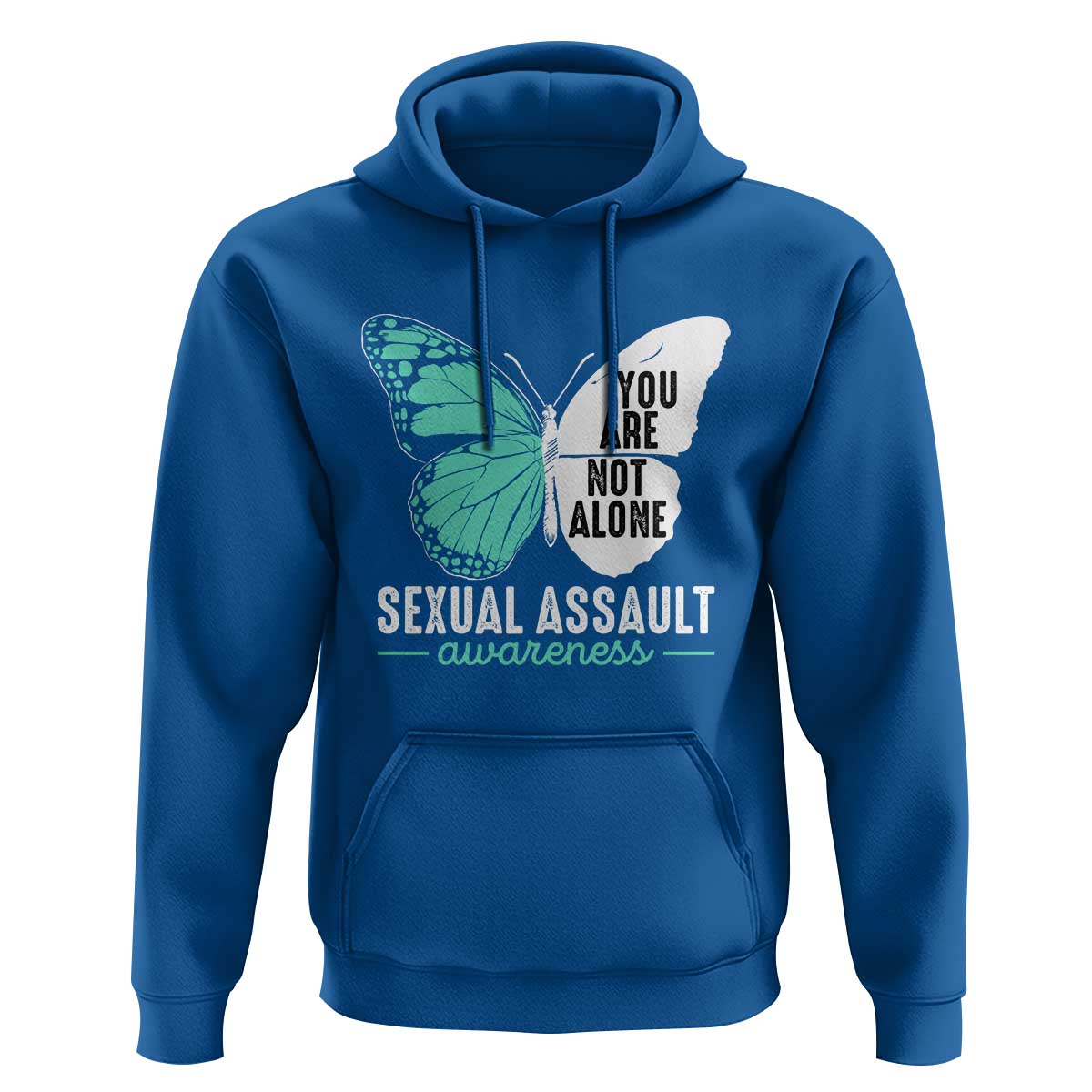 April Sexual Assault Awareness Hoodie Teal Ribbon Flower