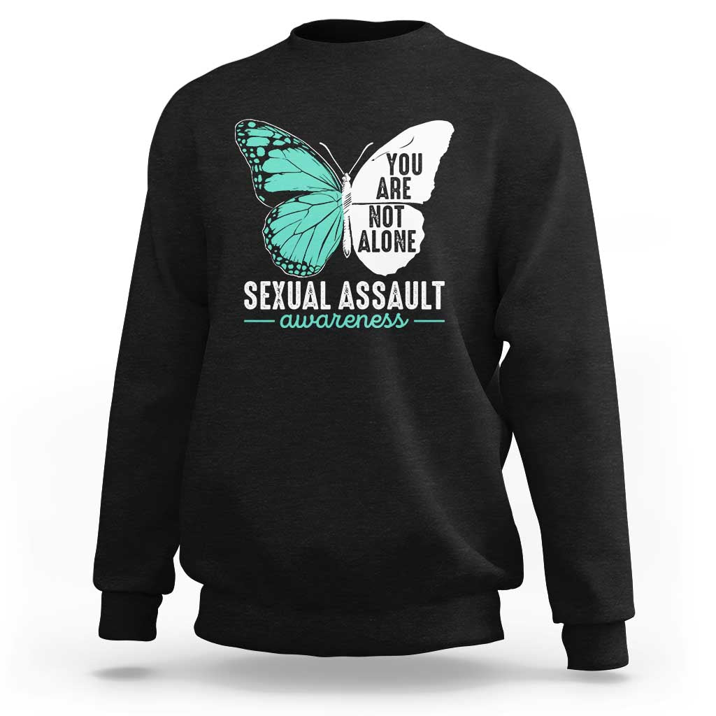 April Sexual Assault Awareness Sweatshirt Teal Ribbon Flower