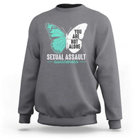 April Sexual Assault Awareness Sweatshirt Teal Ribbon Flower