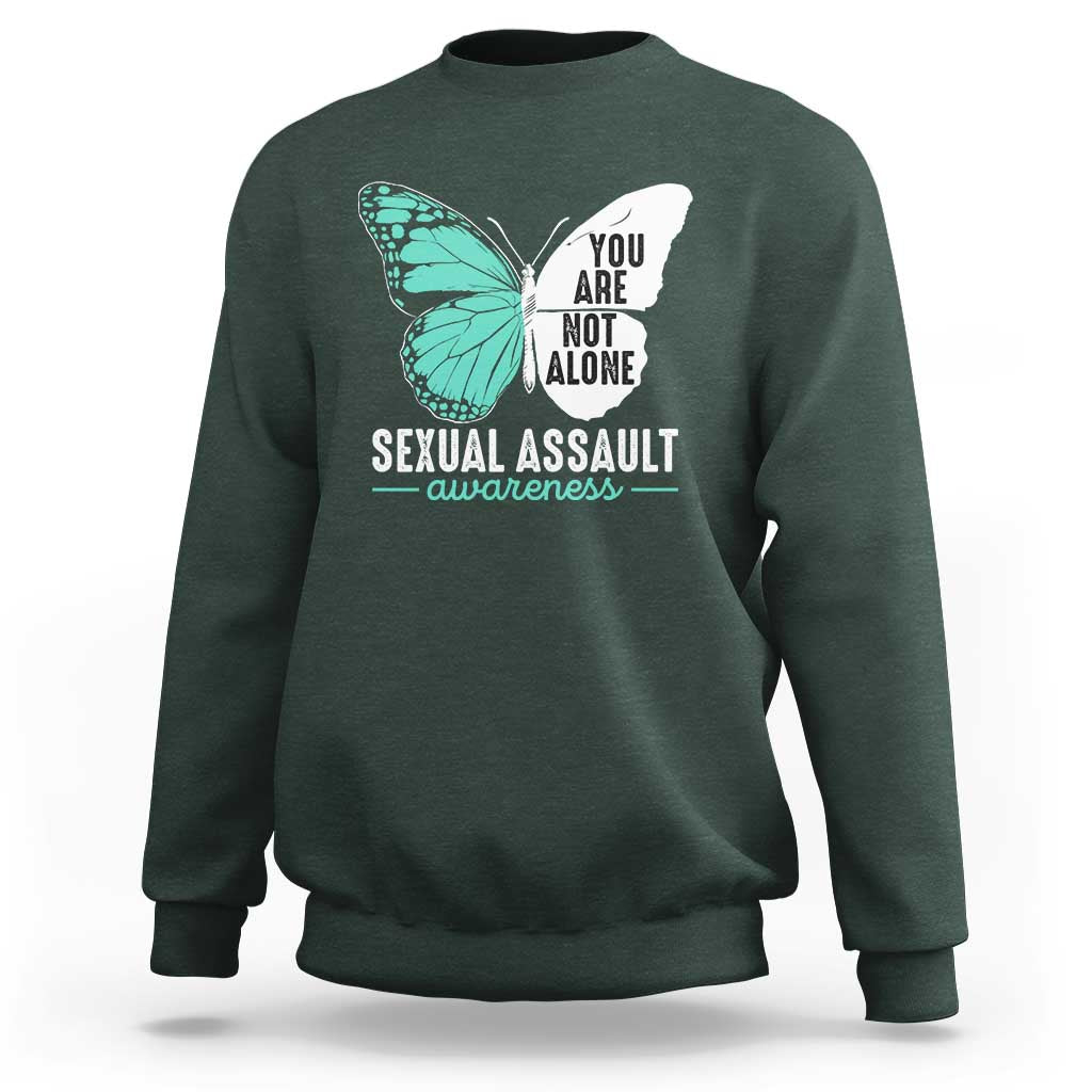 April Sexual Assault Awareness Sweatshirt Teal Ribbon Flower