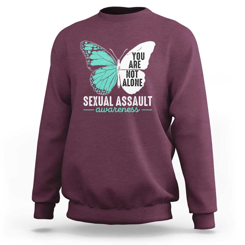 April Sexual Assault Awareness Sweatshirt Teal Ribbon Flower