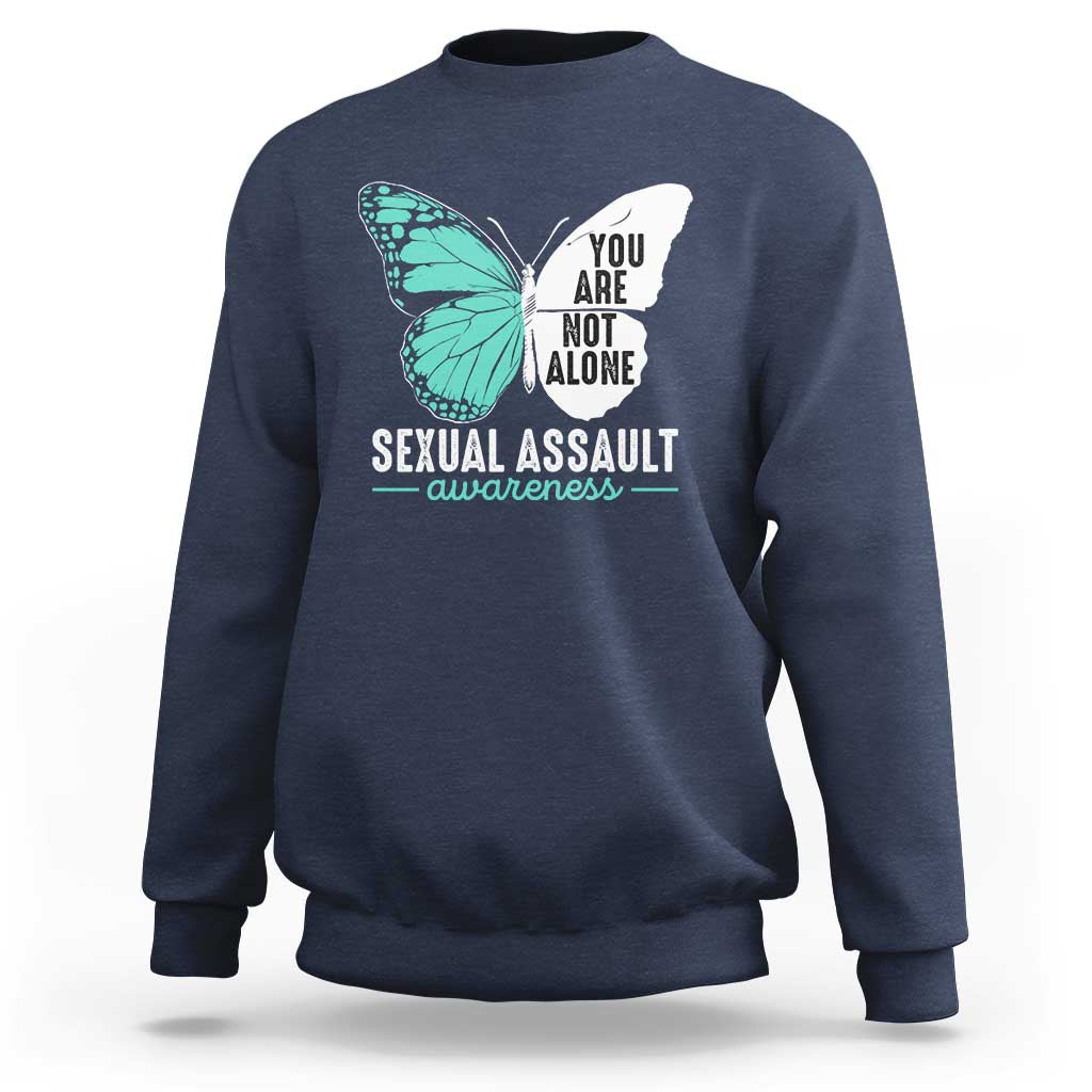 April Sexual Assault Awareness Sweatshirt Teal Ribbon Flower