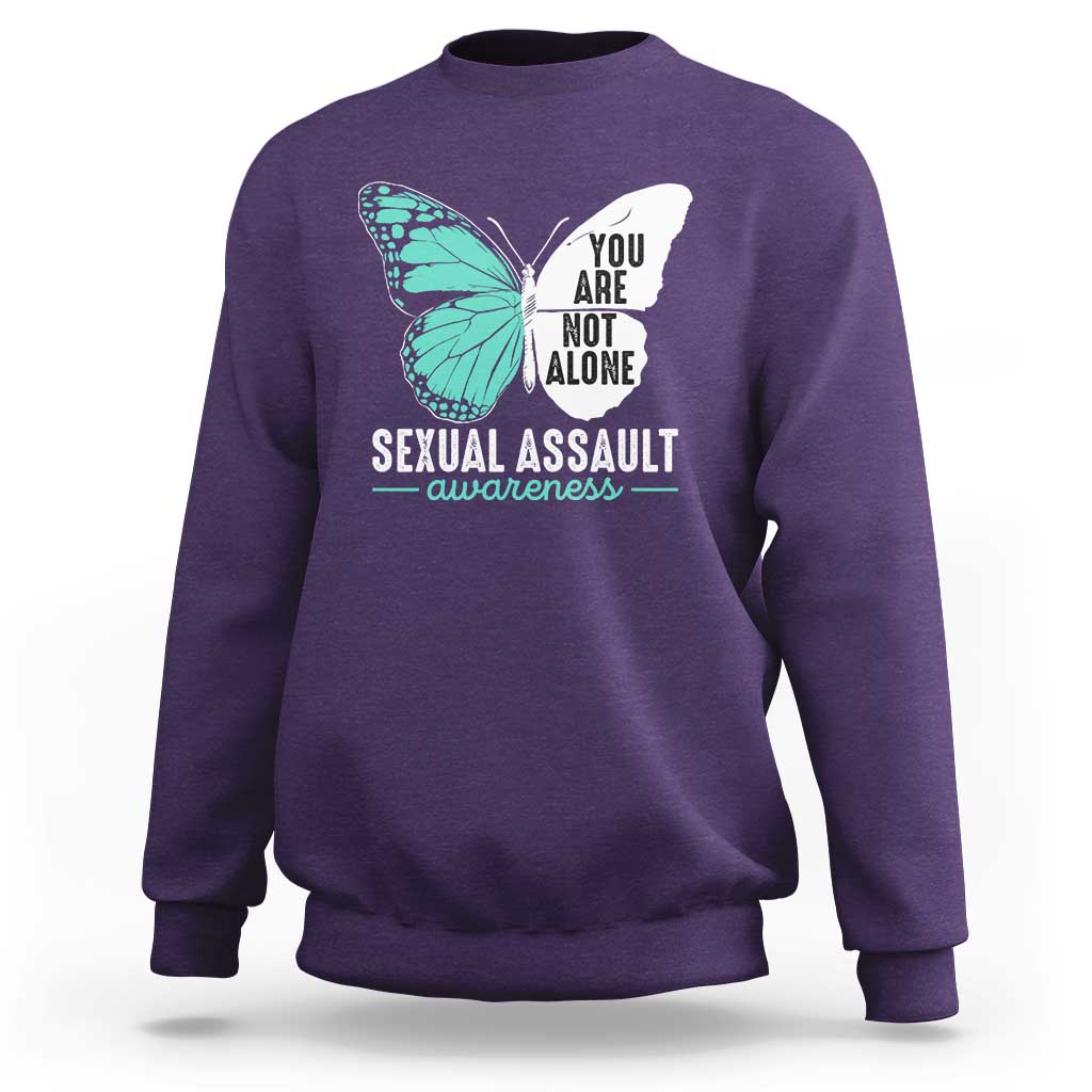 April Sexual Assault Awareness Sweatshirt Teal Ribbon Flower