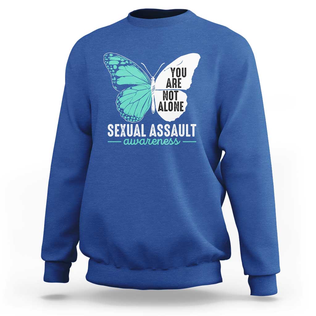 April Sexual Assault Awareness Sweatshirt Teal Ribbon Flower