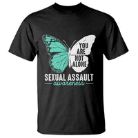 April Sexual Assault Awareness T Shirt Teal Ribbon Flower