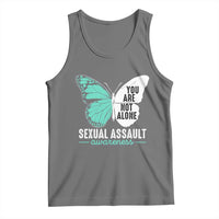 April Sexual Assault Awareness Tank Top Teal Ribbon Flower