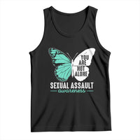 April Sexual Assault Awareness Tank Top Teal Ribbon Flower