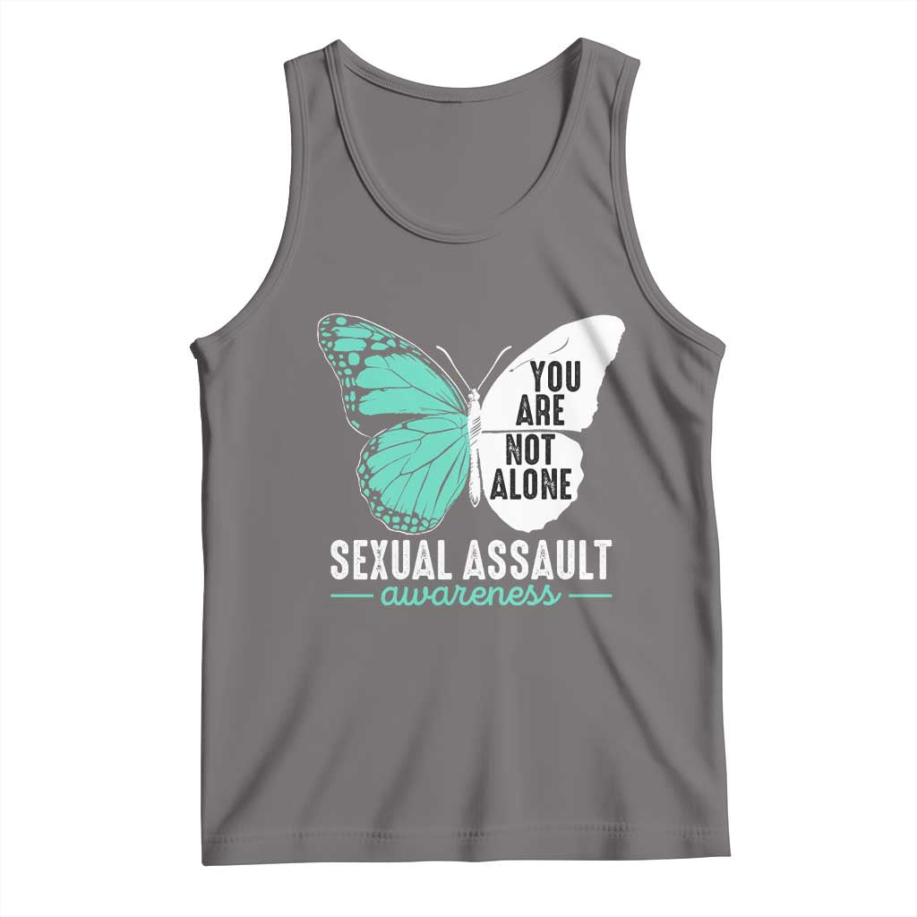 April Sexual Assault Awareness Tank Top Teal Ribbon Flower