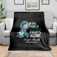 Sexual Assault Awareness Throw Blanket In This Family Nobody Fights Alone