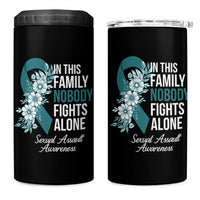 Sexual Assault Awareness 4 in 1 Can Cooler Tumbler In This Family Nobody Fights Alone