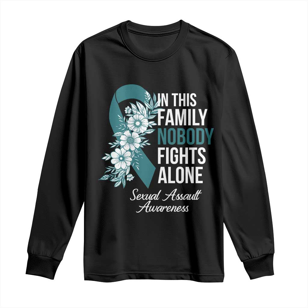 Sexual Assault Awareness Long Sleeve Shirt In This Family Nobody Fights Alone