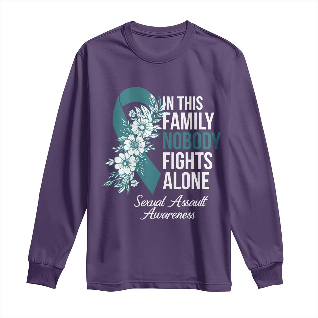 Sexual Assault Awareness Long Sleeve Shirt In This Family Nobody Fights Alone