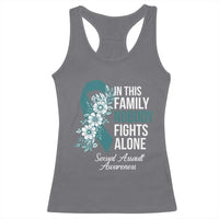 Sexual Assault Awareness Racerback Tank Top In This Family Nobody Fights Alone