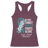 Sexual Assault Awareness Racerback Tank Top In This Family Nobody Fights Alone