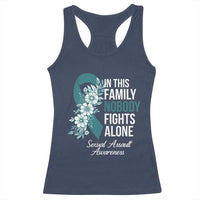 Sexual Assault Awareness Racerback Tank Top In This Family Nobody Fights Alone