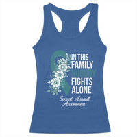 Sexual Assault Awareness Racerback Tank Top In This Family Nobody Fights Alone