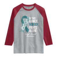 Sexual Assault Awareness Raglan Shirt In This Family Nobody Fights Alone