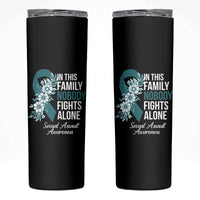 Sexual Assault Awareness Skinny Tumbler In This Family Nobody Fights Alone