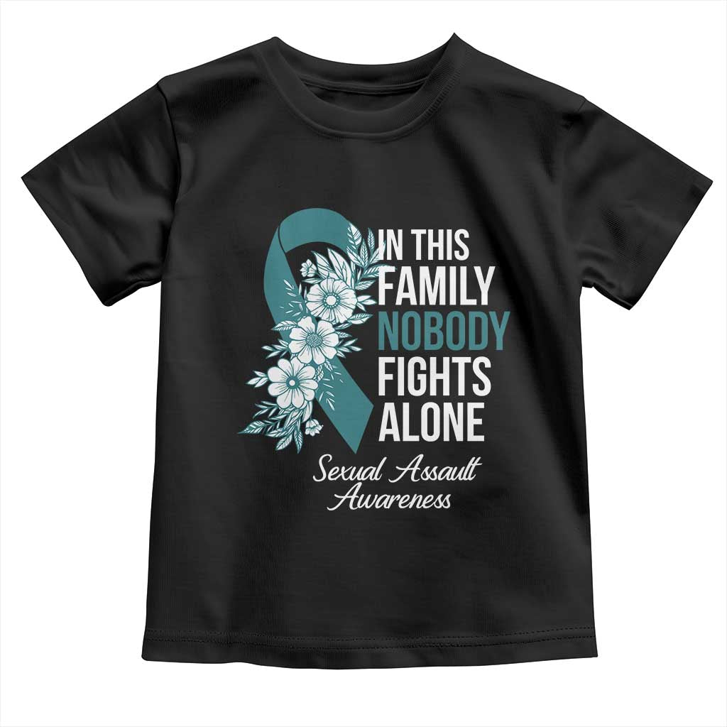 Sexual Assault Awareness Toddler T Shirt In This Family Nobody Fights Alone