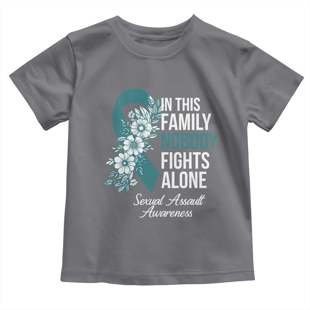 Sexual Assault Awareness Toddler T Shirt In This Family Nobody Fights Alone