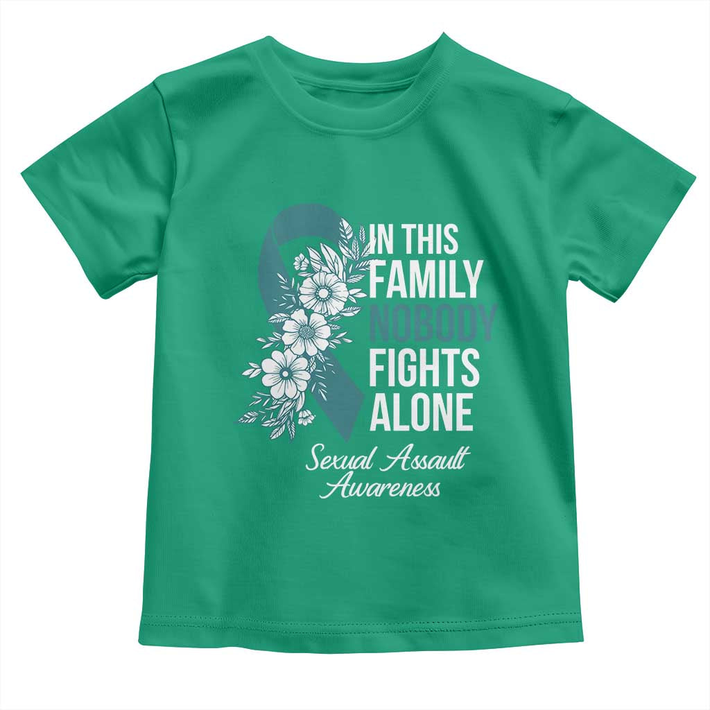 Sexual Assault Awareness Toddler T Shirt In This Family Nobody Fights Alone