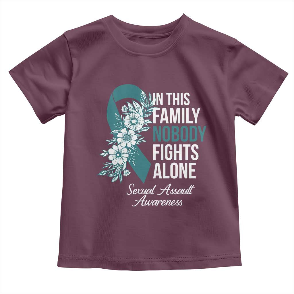 Sexual Assault Awareness Toddler T Shirt In This Family Nobody Fights Alone