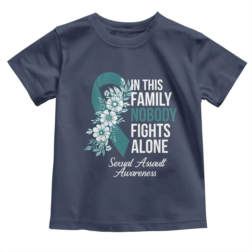 Sexual Assault Awareness Toddler T Shirt In This Family Nobody Fights Alone