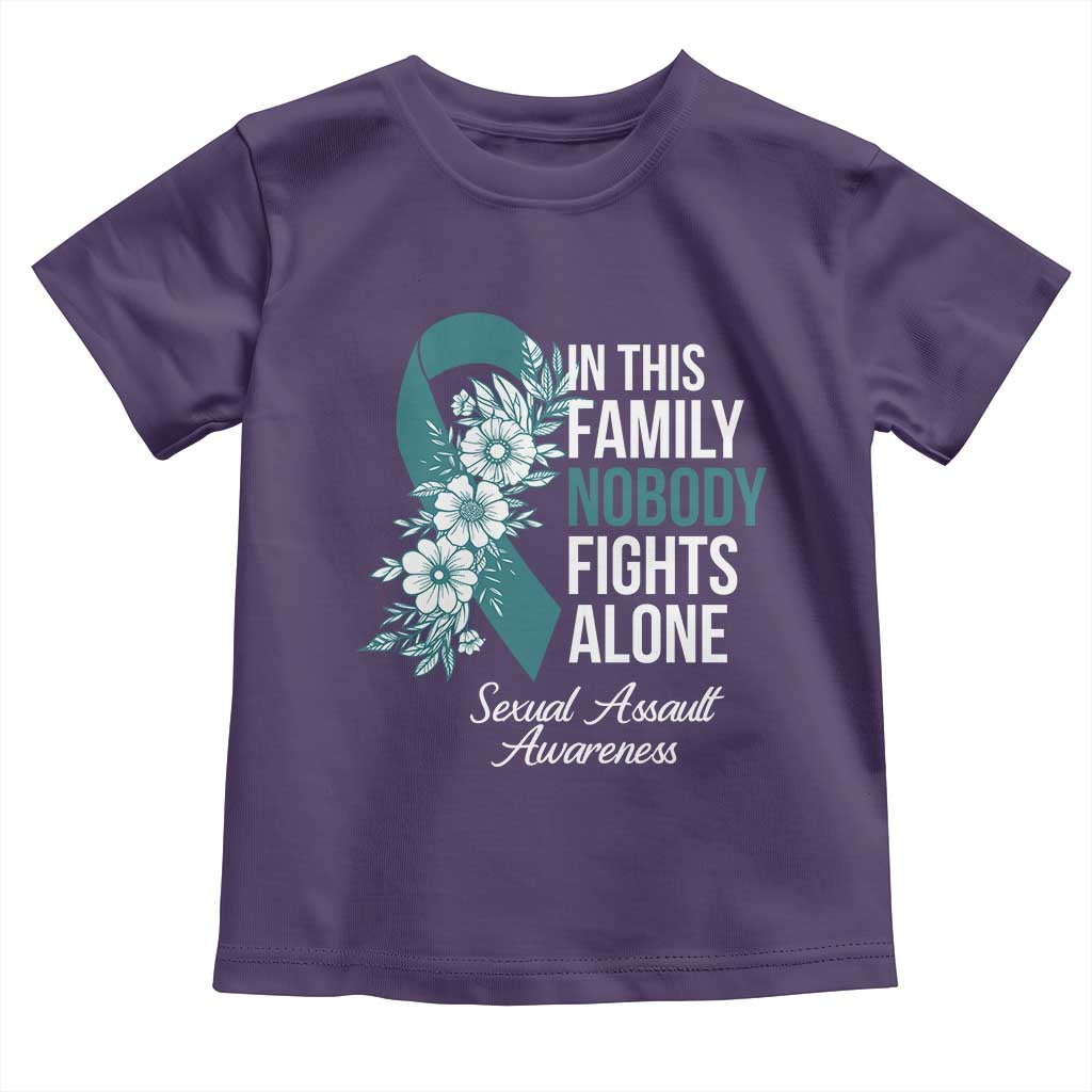 Sexual Assault Awareness Toddler T Shirt In This Family Nobody Fights Alone