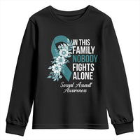 Sexual Assault Awareness Youth Sweatshirt In This Family Nobody Fights Alone