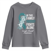 Sexual Assault Awareness Youth Sweatshirt In This Family Nobody Fights Alone