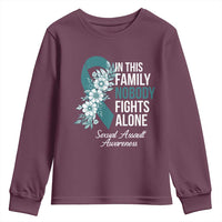 Sexual Assault Awareness Youth Sweatshirt In This Family Nobody Fights Alone